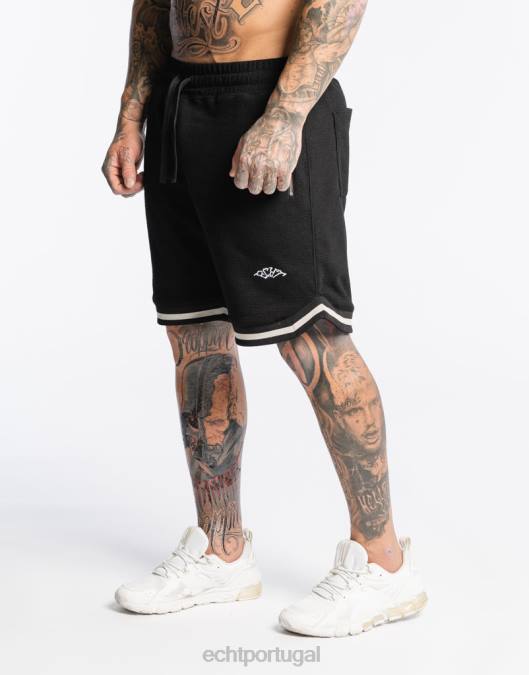 ECHT shorts de terror preto bolsa homens P22N582