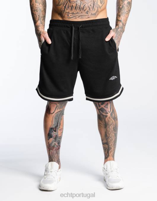 ECHT shorts de terror preto bolsa homens P22N582