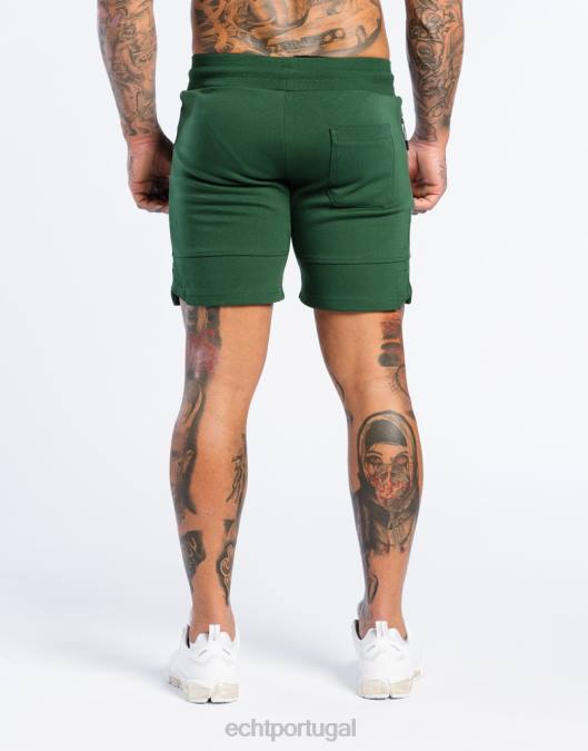 ECHT shorts de tricô forçado verde escuro bolsa homens P22N580