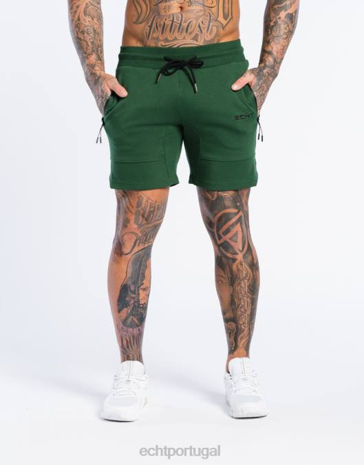 ECHT shorts de tricô forçado verde escuro bolsa homens P22N580