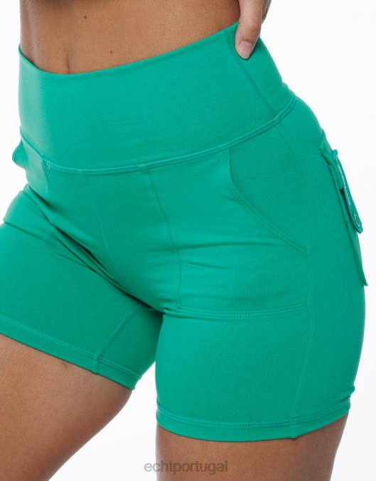 ECHT shorts essência esmeralda roupas mulheres P22N135