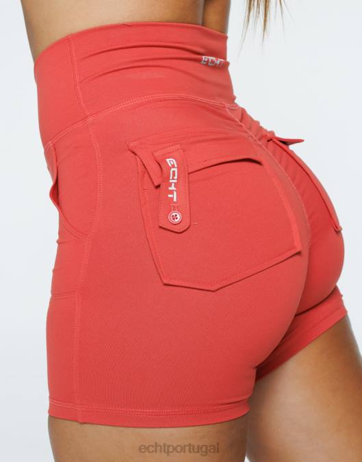 ECHT shorts essência vermelho roupas mulheres P22N136