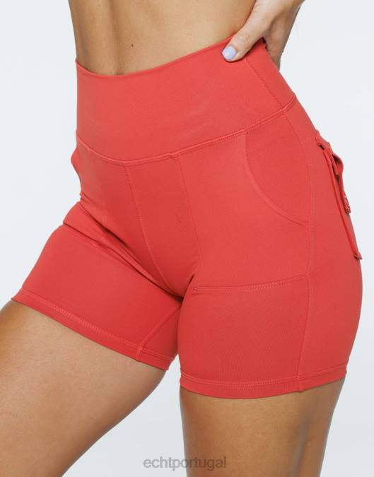 ECHT shorts essência vermelho roupas mulheres P22N136