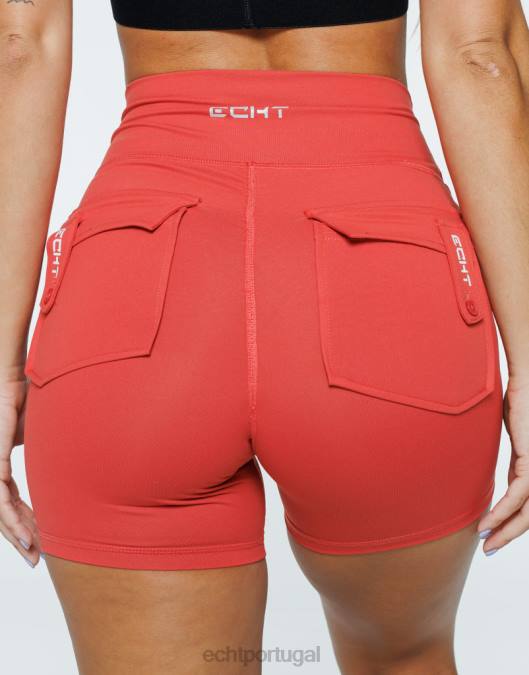 ECHT shorts essência vermelho roupas mulheres P22N136