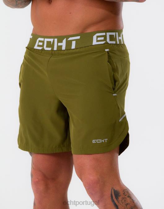 ECHT shorts finais cáqui bolsa homens P22N588