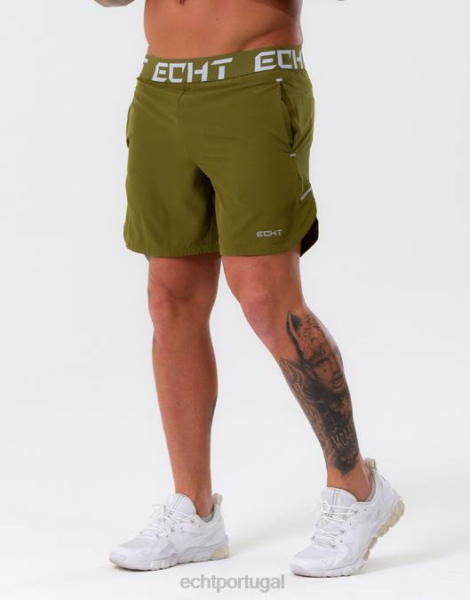 ECHT shorts finais cáqui bolsa homens P22N588