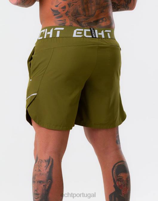 ECHT shorts finais cáqui bolsa homens P22N588