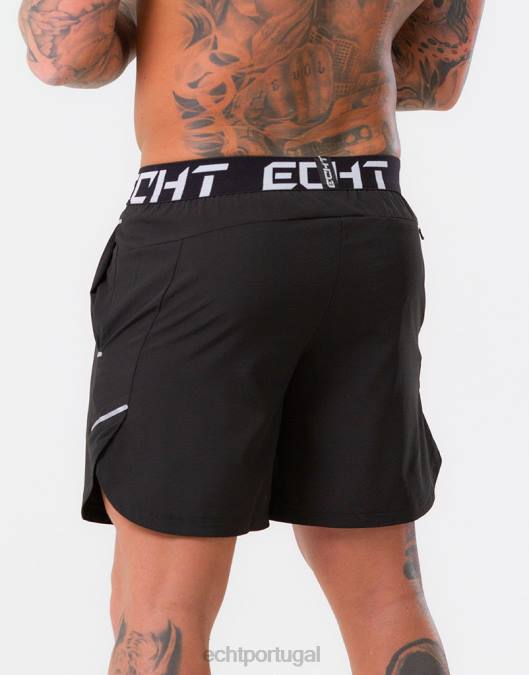 ECHT shorts finais preto bolsa homens P22N590