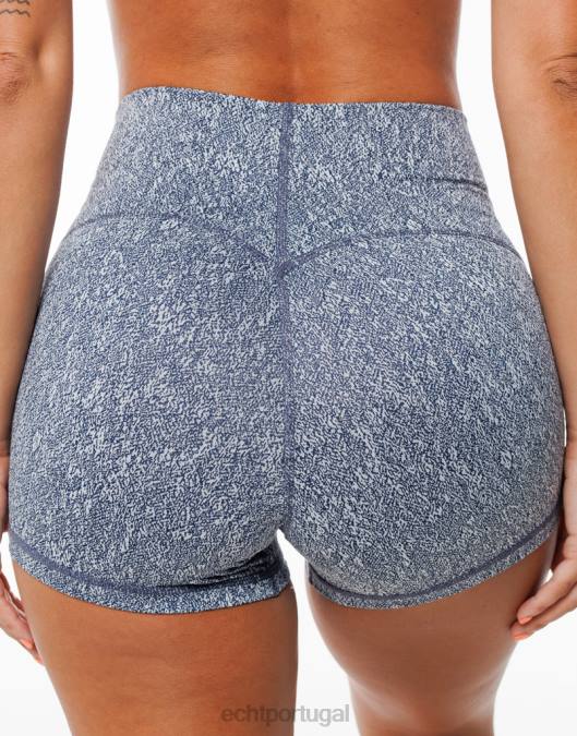 ECHT shorts hana pântano azul roupas mulheres P22N303