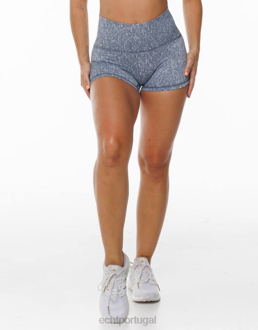 ECHT shorts hana pântano azul roupas mulheres P22N303