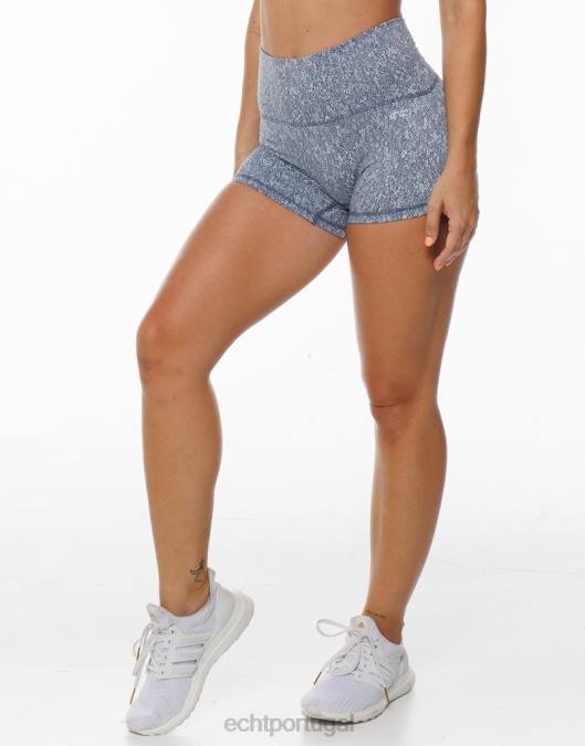 ECHT shorts hana pântano azul roupas mulheres P22N303