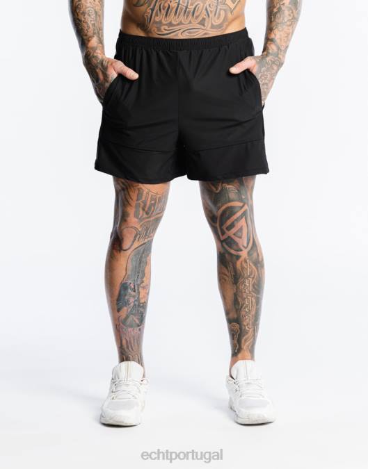 ECHT shorts highline preto bolsa homens P22N555