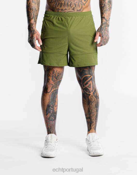 ECHT shorts highline verde bolsa homens P22N558