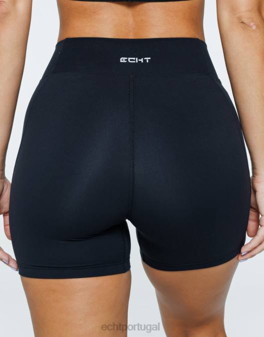 ECHT shorts implacáveis preto roupas mulheres P22N271