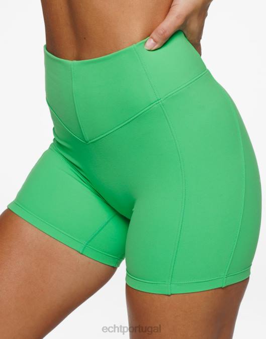 ECHT shorts implacáveis verde clássico roupas mulheres P22N236