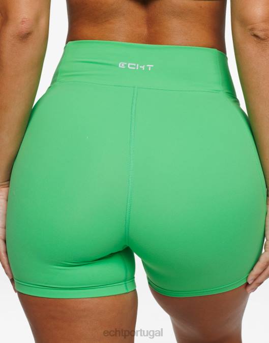 ECHT shorts implacáveis verde clássico roupas mulheres P22N236