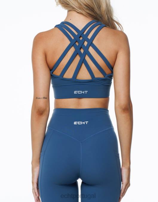 ECHT solução sutiã esportivo azul denim roupas mulheres P22N266