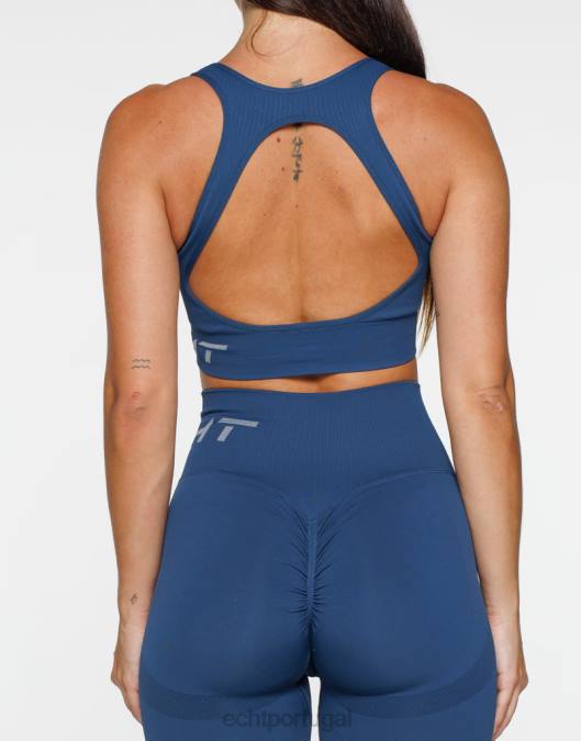 ECHT surge sutiã esportivo épico azul denim roupas mulheres P22N310