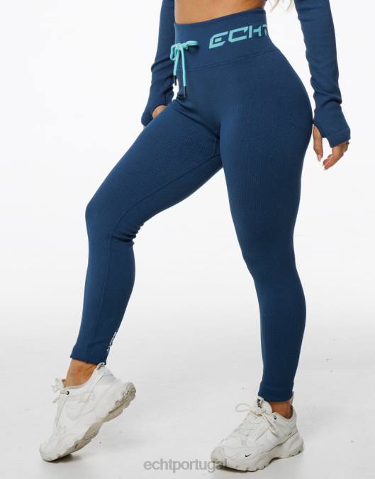 ECHT surgem leggings estilo azul denim roupas mulheres P22N34