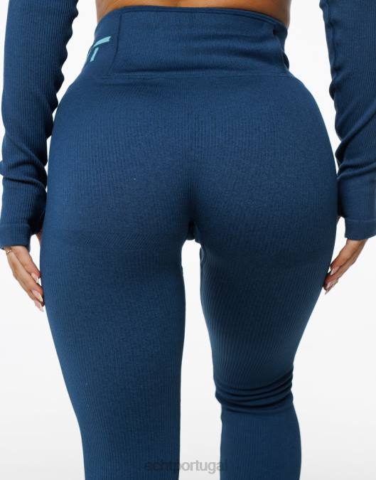 ECHT surgem leggings estilo azul denim roupas mulheres P22N34