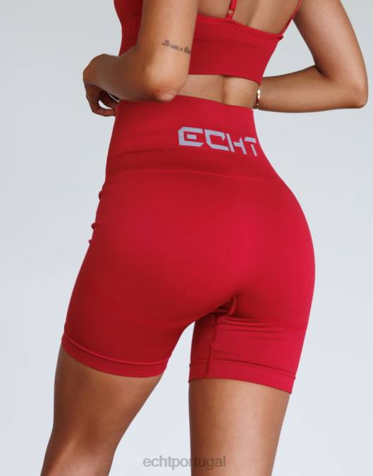 ECHT surgem shorts chave vermelho roupas mulheres P22N332