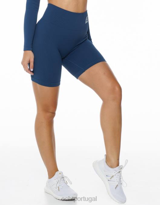 ECHT surgem shorts confortáveis azul denim roupas mulheres P22N286