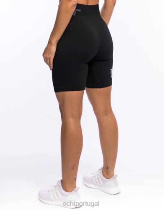 ECHT surgem shorts confortáveis preto roupas mulheres P22N91