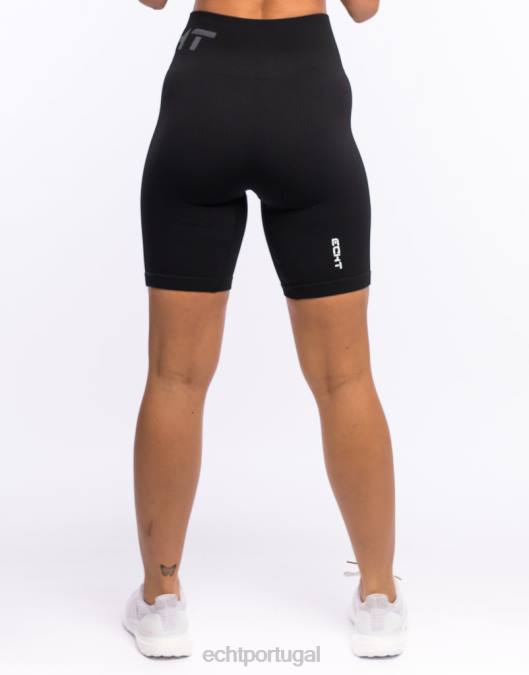 ECHT surgem shorts confortáveis preto roupas mulheres P22N91