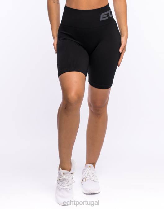 ECHT surgem shorts confortáveis preto roupas mulheres P22N91