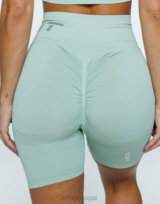 ECHT surgem shorts elásticos camafeu verde roupas mulheres P22N308