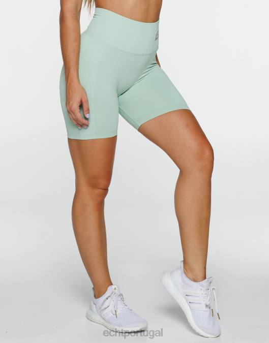 ECHT surgem shorts elásticos camafeu verde roupas mulheres P22N308