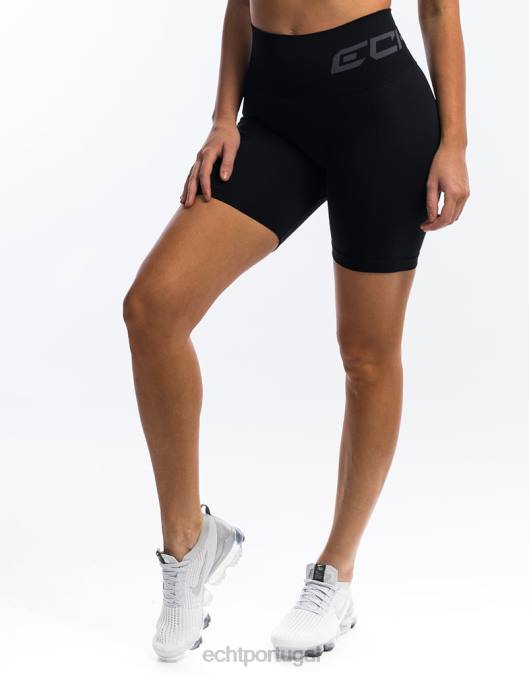 ECHT surgem shorts elásticos preto roupas mulheres P22N53