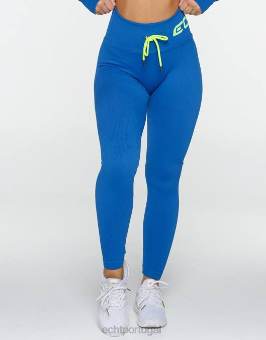 ECHT surgir estilo leggings v2 azul roupas mulheres P22N416