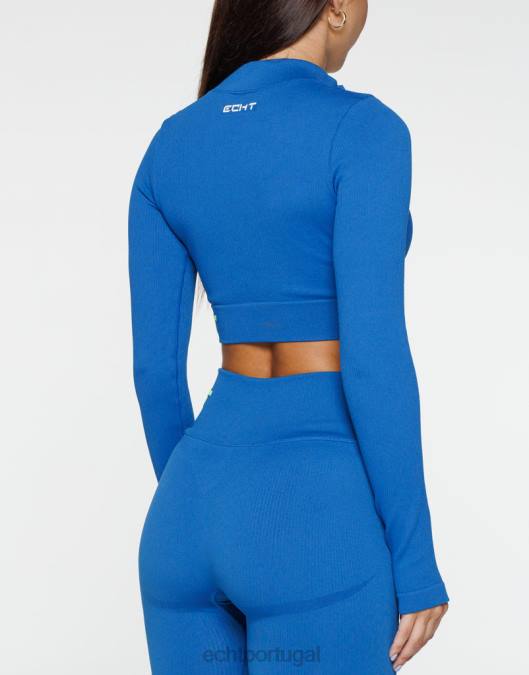 ECHT surgir estilo manga longa v2 azul roupas mulheres P22N417