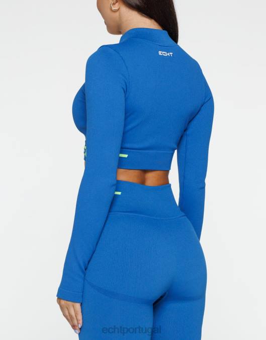 ECHT surgir estilo manga longa v2 azul roupas mulheres P22N417