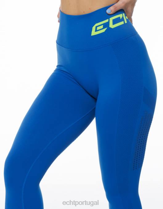 ECHT surgir leggings de ar scrunch azul roupas mulheres P22N373