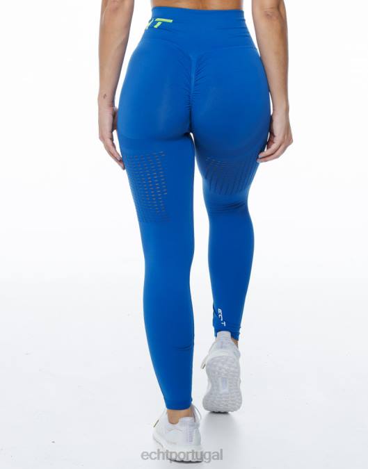 ECHT surgir leggings de ar scrunch azul roupas mulheres P22N373