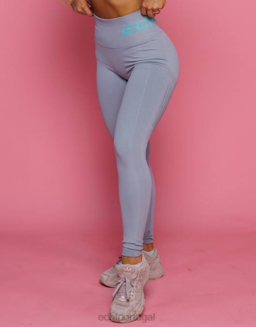 ECHT surgir leggings de ar scrunch cinza sílex roupas mulheres P22N152