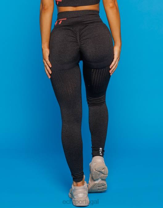 ECHT surgir leggings de ar scrunch pirata preto roupas mulheres P22N62