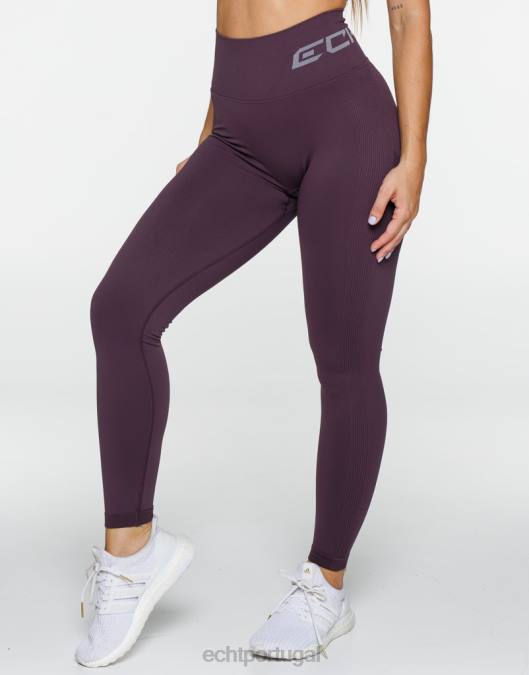 ECHT surgir leggings scrunch ameixa roupas mulheres P22N255