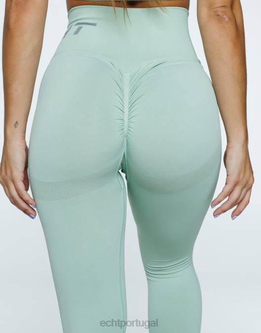 ECHT surgir leggings scrunch camafeu verde roupas mulheres P22N307