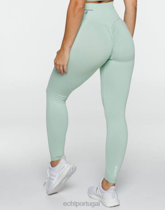 ECHT surgir leggings scrunch camafeu verde roupas mulheres P22N307