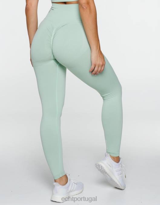 ECHT surgir leggings scrunch camafeu verde roupas mulheres P22N307