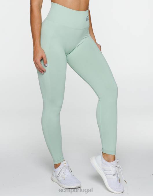 ECHT surgir leggings scrunch camafeu verde roupas mulheres P22N307