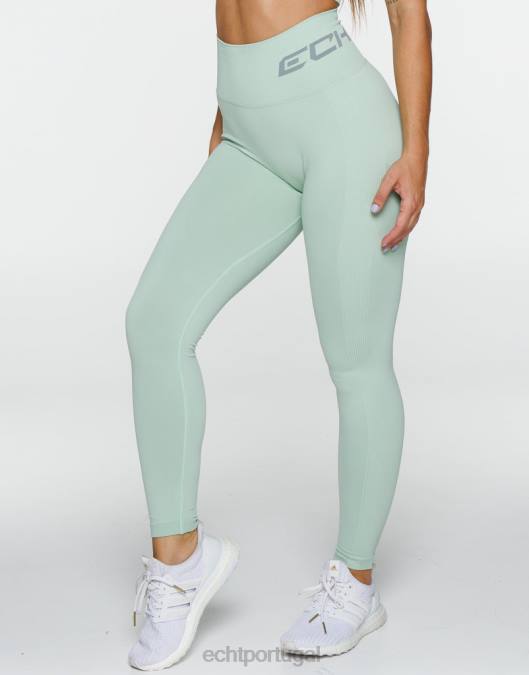 ECHT surgir leggings scrunch camafeu verde roupas mulheres P22N307