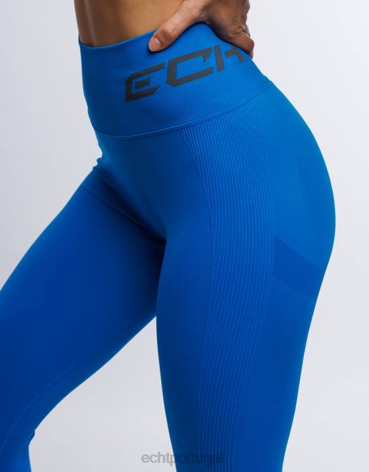 ECHT surgir leggings scrunch oceano azul roupas mulheres P22N469