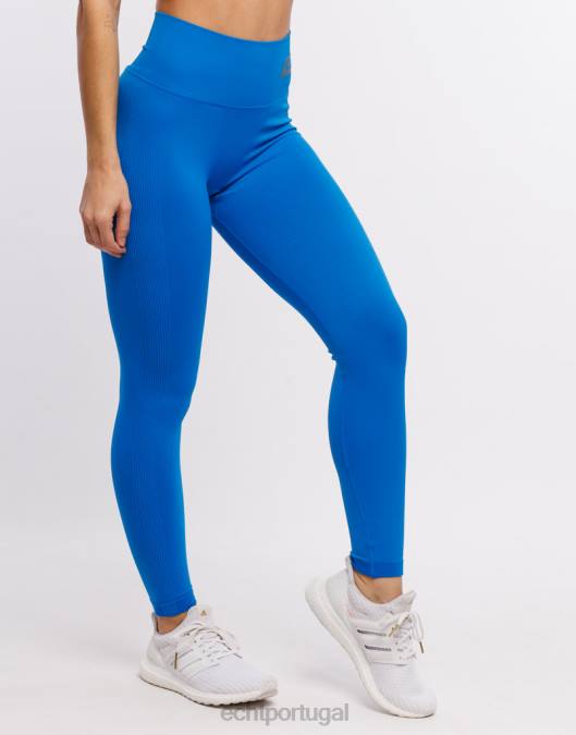 ECHT surgir leggings scrunch oceano azul roupas mulheres P22N469