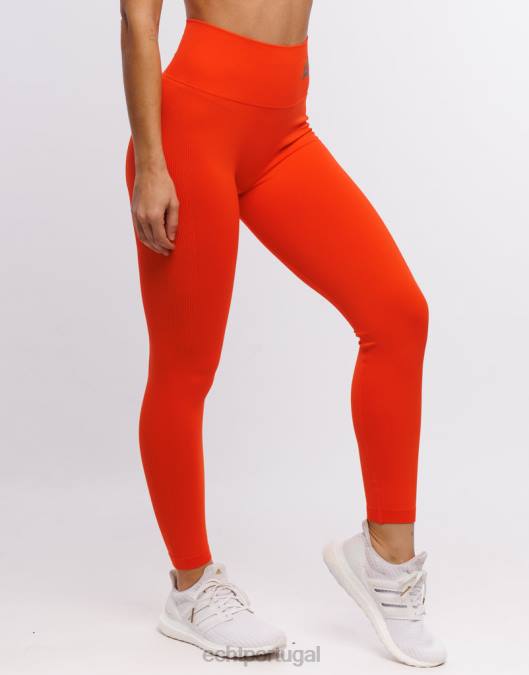 ECHT surgir leggings scrunch tangerina sunburst roupas mulheres P22N499