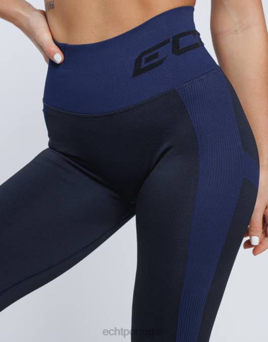 ECHT surgir leggings scrunch v2 azul escuro roupas mulheres P22N78