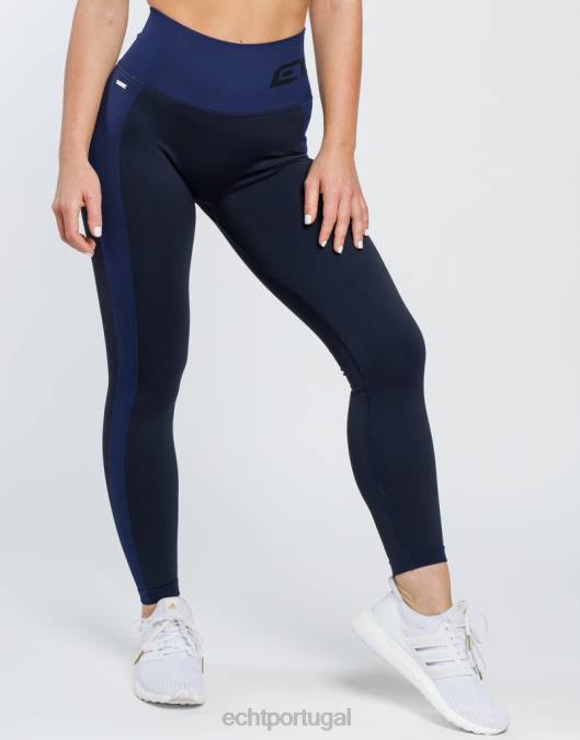 ECHT surgir leggings scrunch v2 azul escuro roupas mulheres P22N78